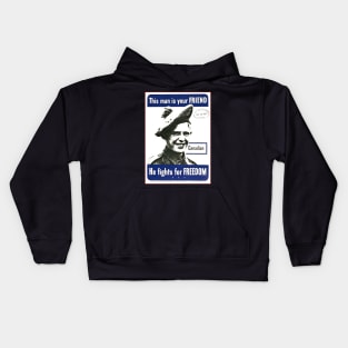 Vintage WWII Poster Kids Hoodie